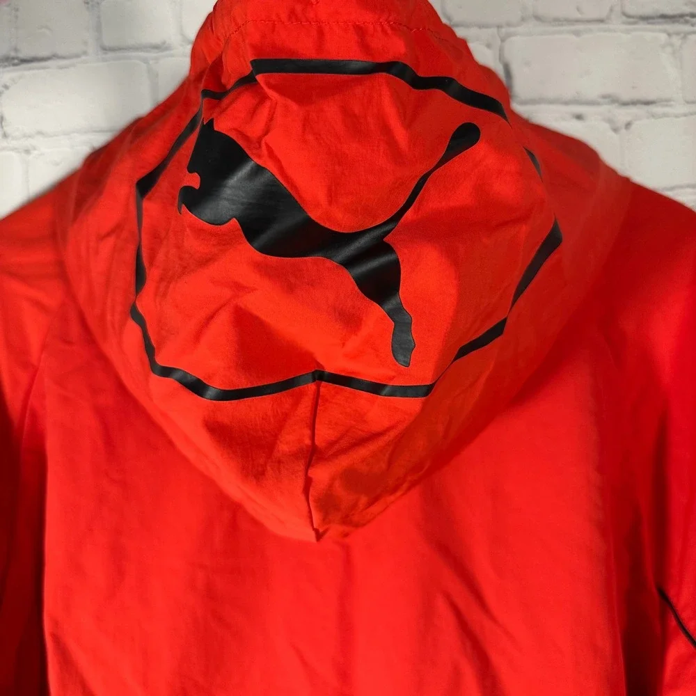 Puma Mens Red Full Zip Hooded Windbreaker Jacket 691495-11‎ XL